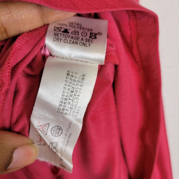 Paule Ka Womens Modal Silk Jersey Knot Midi Dress Size 36 Pink Stretch Summer - Picture 4 of 9